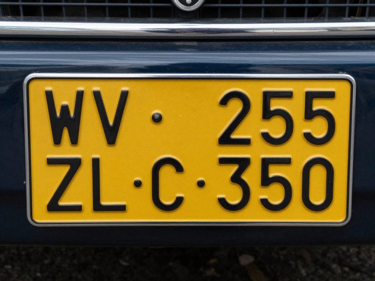 Tablica rejestracyjna z kodem WV powiatu wołomińskiego