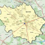 Mapa powiatu zgorzeleckiego z oznaczeniem DZG na tablicy rejestracyjnej