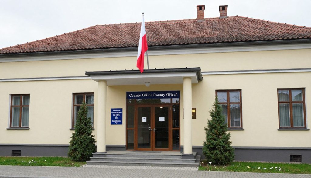 Budynek Starostwa Powiatowego w Łowiczu, gdzie mieści się Wydział Komunikacji