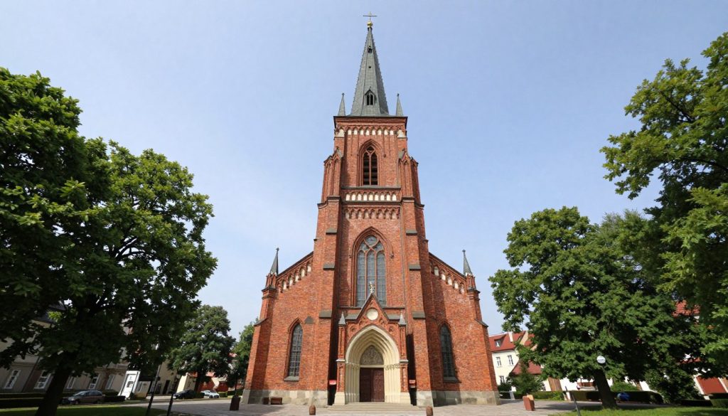 Kości&oacute;ł Podwyższenia Krzyża Świętego w Olecku w powiecie NOE