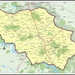 Mapa powiatu krapkowickiego z oznaczeniem OKR na tablicy rejestracyjnej