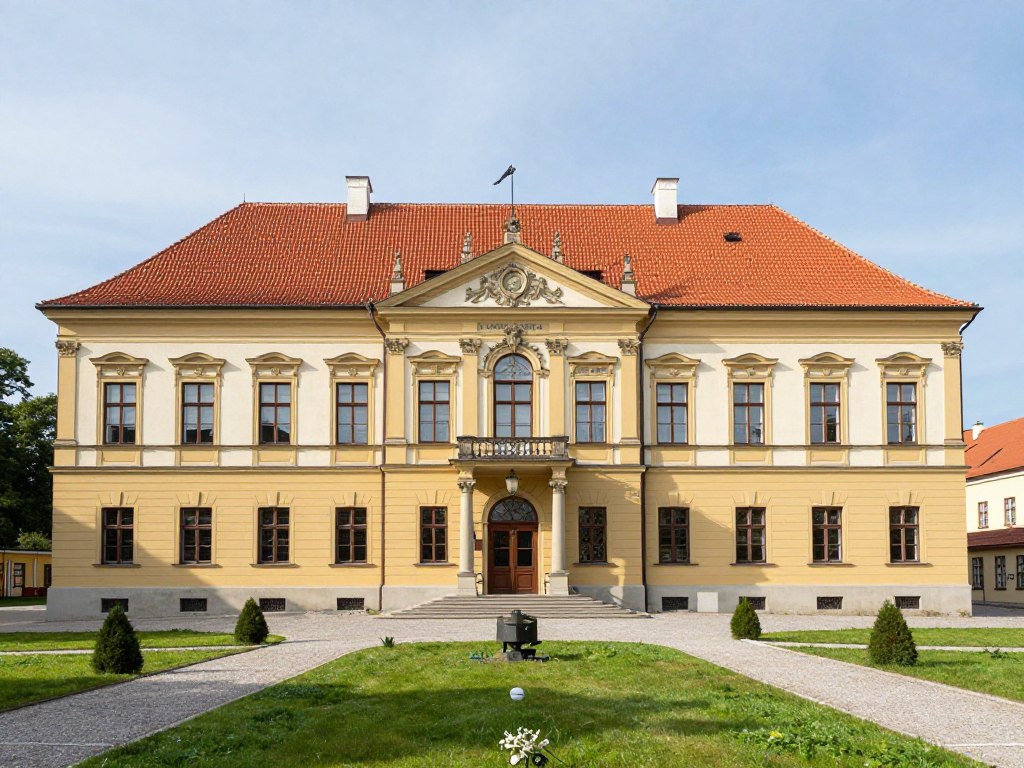 Pałac Lubomirskich w Opolu Lubelskim, obecnie siedziba Liceum Og&oacute;lnokształcącego