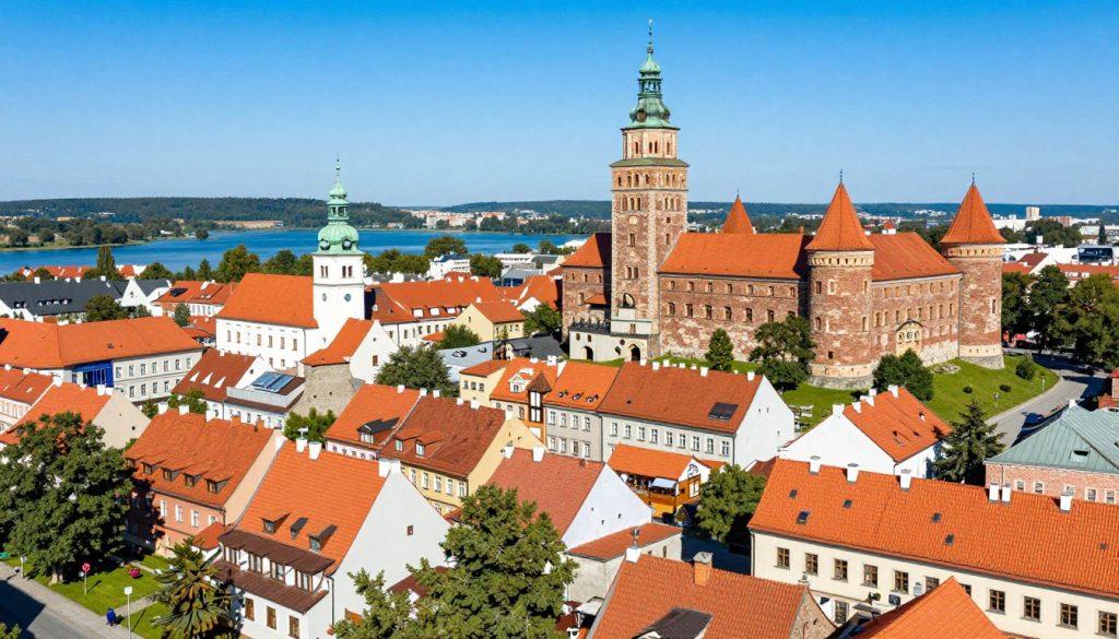 Panorama Olsztyna z widokiem na Stare Miasto i Zamek Kapituły Warmińskiej Panorama Olsztyna z widokiem na Stare Miasto i Zamek Kapituły Warmińskiej