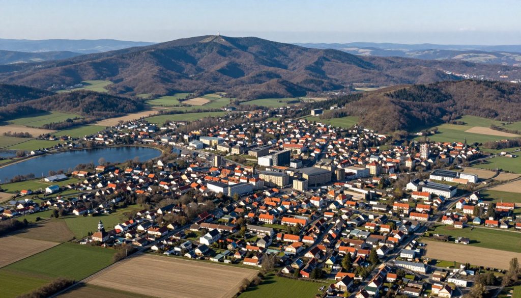 Panorama powiatu nyskiego ONY z lotu ptaka Panorama powiatu nyskiego ONY z lotu ptaka