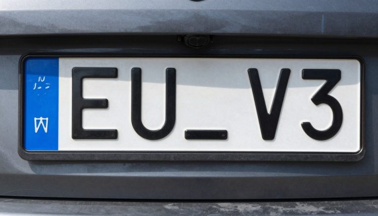 Tablica rejestracyjna z kodem ELW na samochodzie w powiecie łódzkim wschodnim