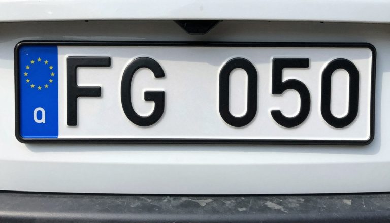 Tablica rejestracyjna z oznaczeniem FG Gorzów Wielkopolski