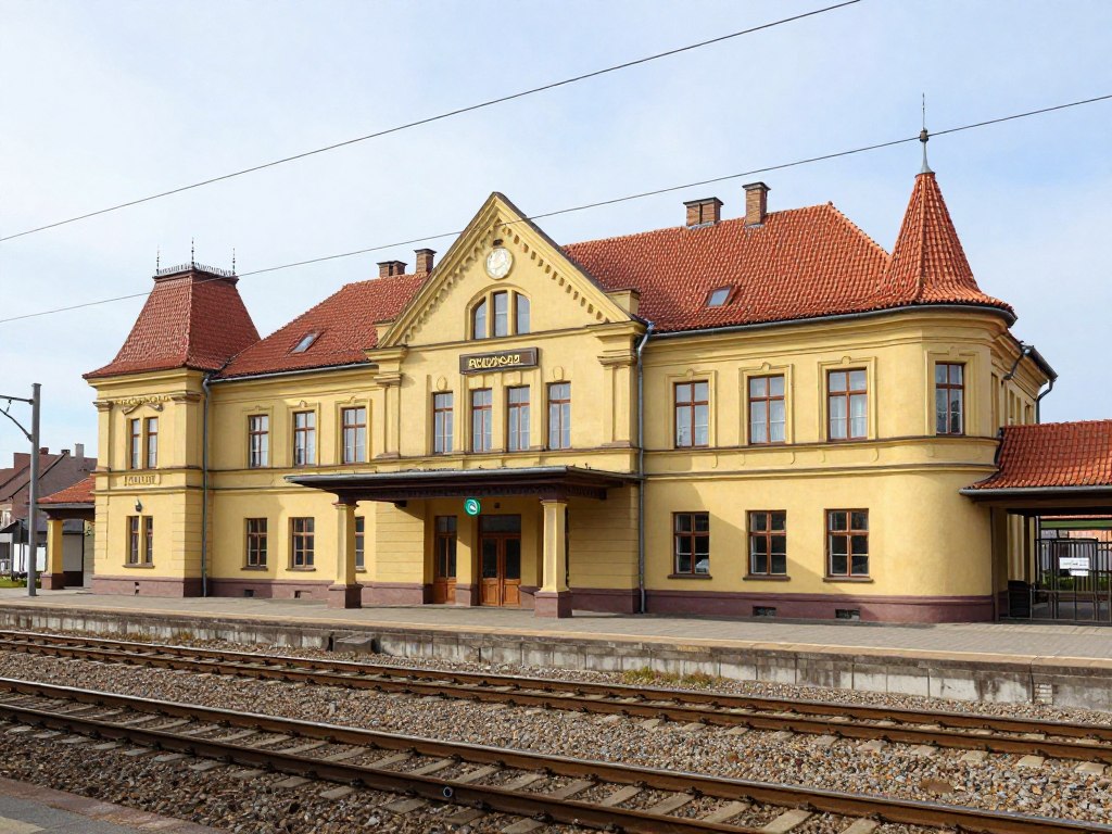 Zabytkowy dworzec kolejowy w Koluszkach - jedna z głównych atrakcji miasta z rejestracją ELW Zabytkowy dworzec kolejowy w Koluszkach - jedna z głównych atrakcji miasta z rejestracją ELW