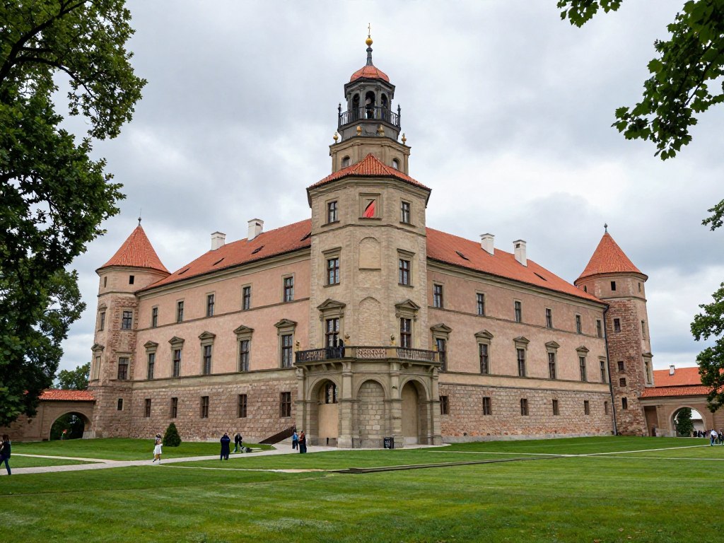 Zamek w Krapkowicach - główna atrakcja turystyczna miasta z rejestracją OKR Zamek w Krapkowicach - główna atrakcja turystyczna miasta z rejestracją OKR